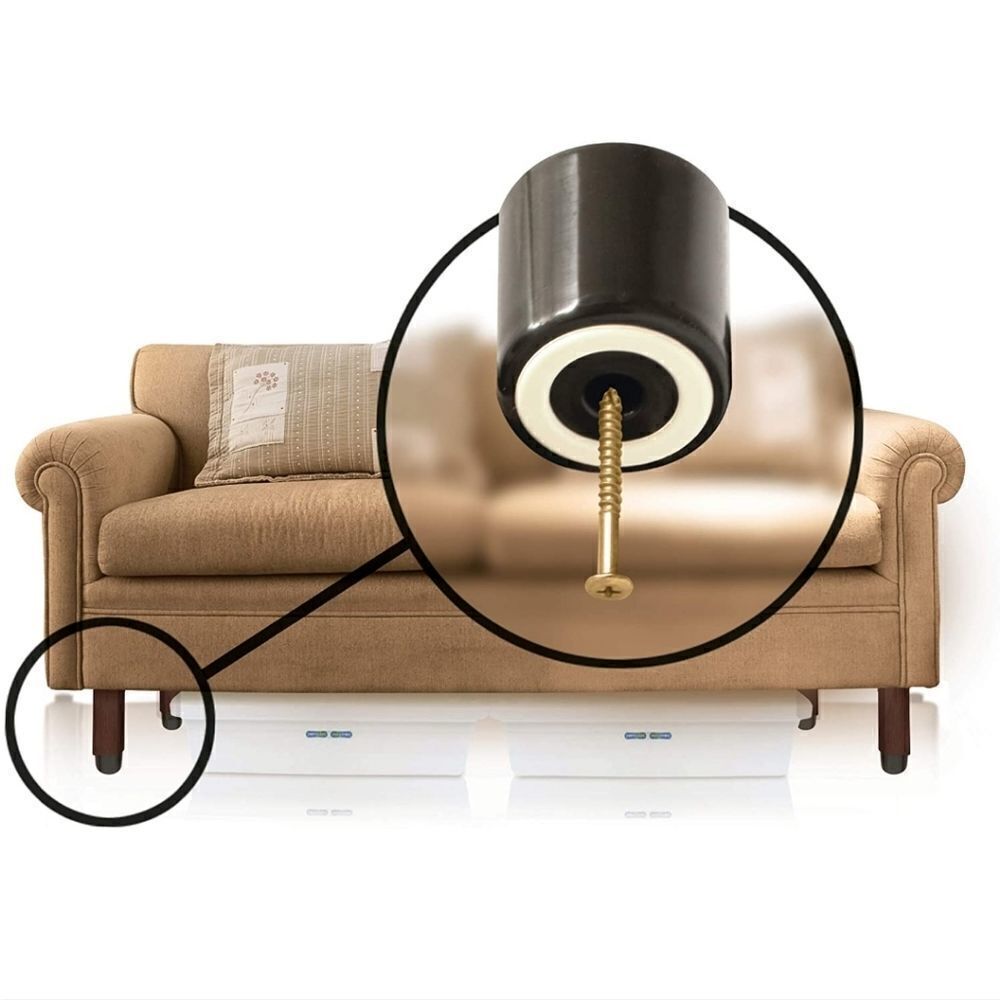 Slipstick 2 Inch Non Slip Furniture Legs (8 Pack) Screw in Floor Protector Feet
